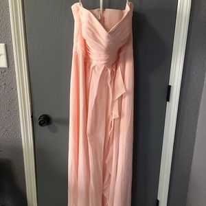 David’s bridal petal pink bridesmaid dress